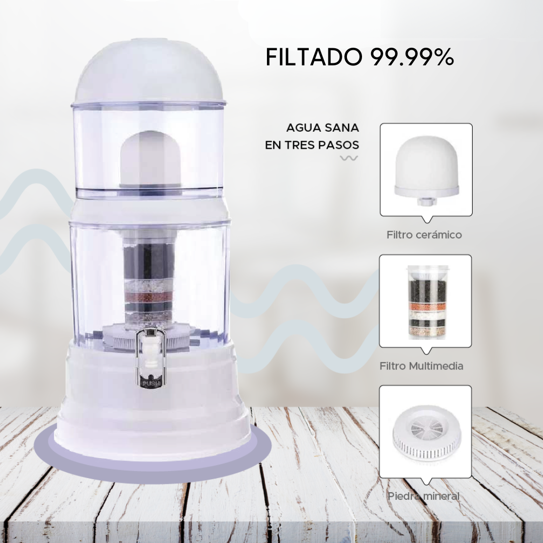 Filtro Purificador De Agua Bioenergetico 14 Lts 99.9% Agua Pura + ENVIO GRATIS💧