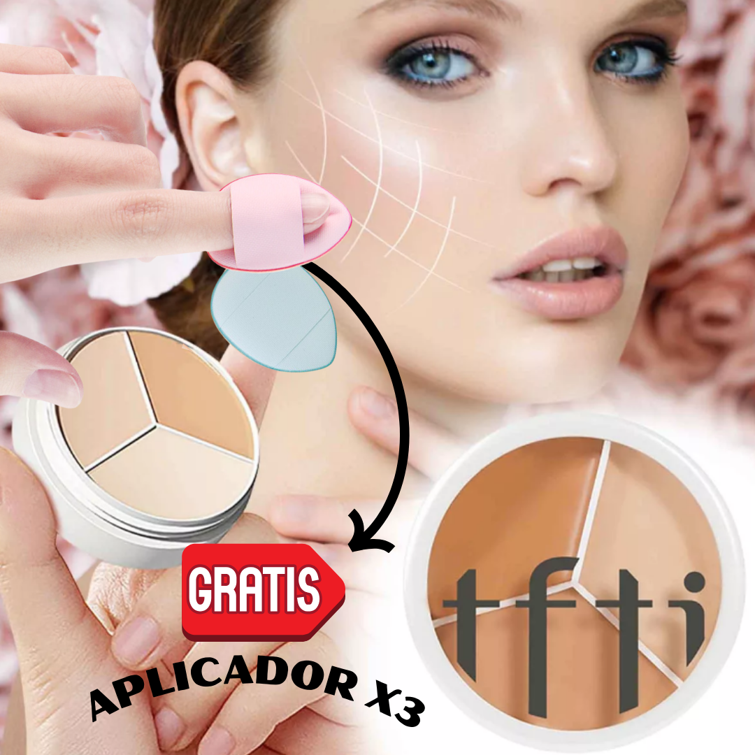 CORRECTOR AJUST TRICOLOR TFIT + 3 APLICADORES 🎁 ENVIO GRATIS